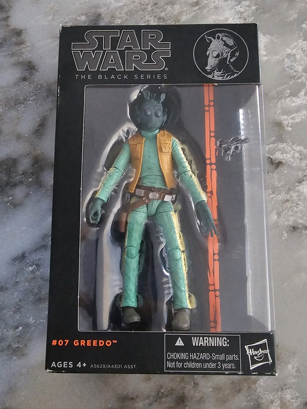 Star Wars Black Series GREEDO 07 Orange Line 6" Figure Sealed DAMAGED BOX 2013
